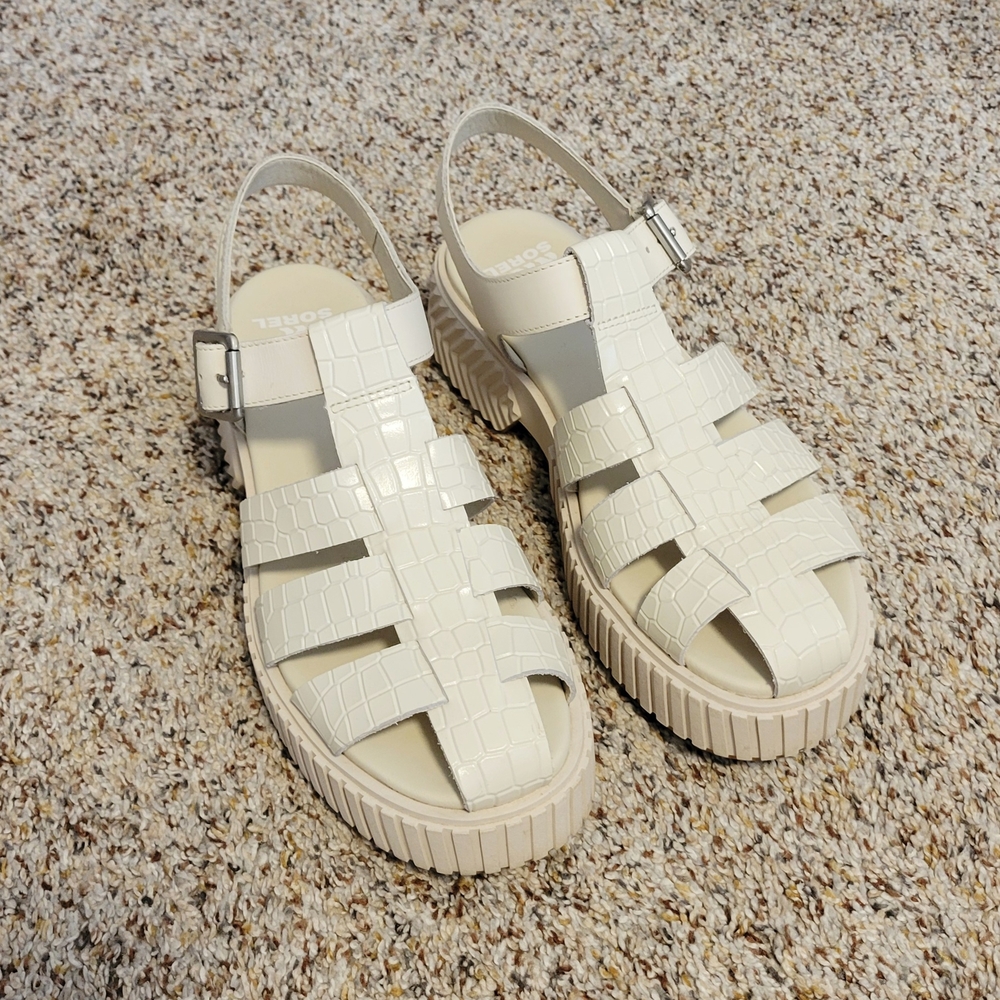 White Leather Fisherman Sandals with Adjustable Ankle Strap
